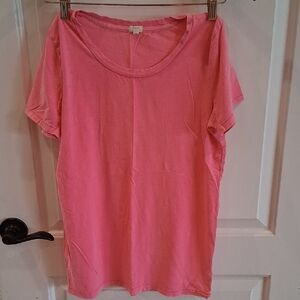 J Crew Pink Cotton Tee Size Small Vintage